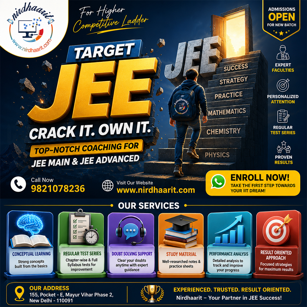 JEE Preparation Coaching in East Delhi – Trusted Guidance for IIT Aspirants